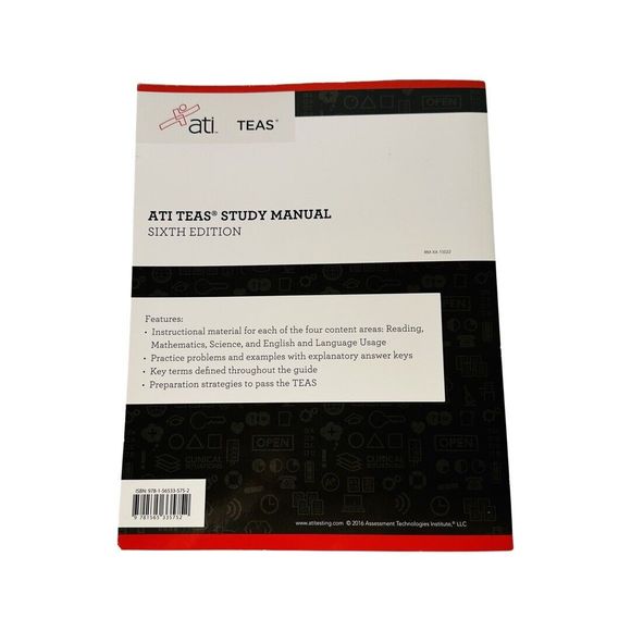 ATI TEAS Review Manual: Sixth Edition Paperback By ATI - Picture 3 of 7